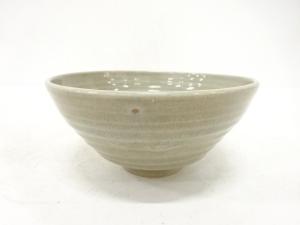 作家物　灰釉　茶碗(保護箱付)